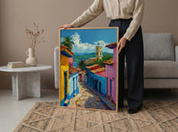 Trinidad Cuba Print, Rustic Street Wall Decor - Colonial Art