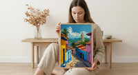 Trinidad Cuba Print, Rustic Street Wall Decor - Colonial Art