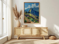 Machu Picchu Art Print, Peru Mountain Decor - Inca Ruins Poster