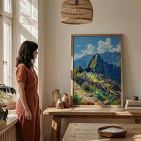 Machu Picchu Art Print, Peru Mountain Decor - Inca Ruins Poster