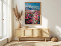 Atacama Desert Art Print, Chile Nature Wall Decor - Pink Floral Bloom