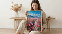 Atacama Desert Art Print, Chile Nature Wall Decor - Pink Floral Bloom