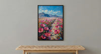 Atacama Desert Art Print, Chile Nature Wall Decor - Pink Floral Bloom
