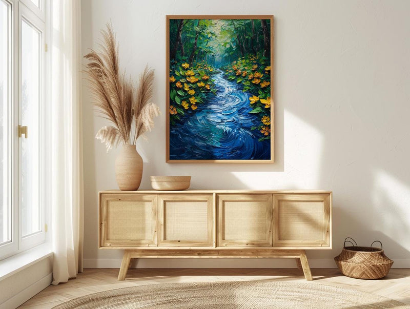 Amazon River Poster, Tropical Rainforest Decor - Brazil Aerial Art