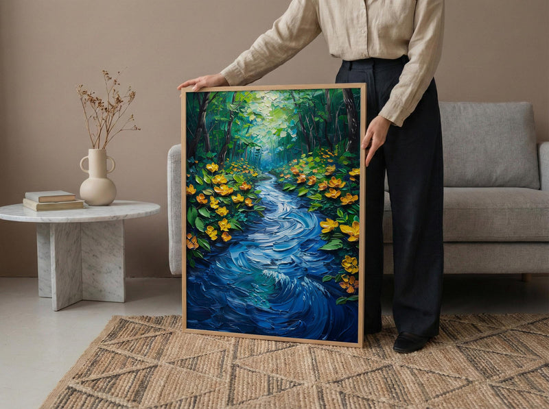 Amazon River Poster, Tropical Rainforest Decor - Brazil Aerial Art
