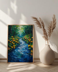 Amazon River Poster, Tropical Rainforest Decor - Brazil Aerial Art