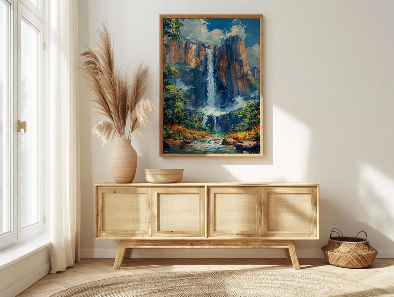 Angel Falls Wall Art, Venezuela Nature Decor - Waterfall Print