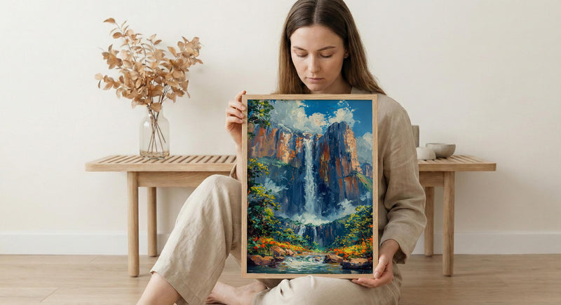 Angel Falls Wall Art, Venezuela Nature Decor - Waterfall Print