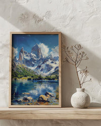 Mount Fitz Roy Print, Patagonia Mountain Decor - Argentina Art