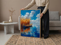 Lake Titicaca Poster, Peru Island Decor - Golden Reed Art