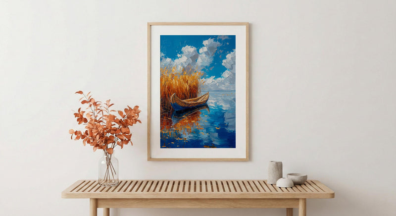 Lake Titicaca Poster, Peru Island Decor - Golden Reed Art