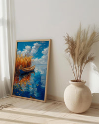 Lake Titicaca Poster, Peru Island Decor - Golden Reed Art