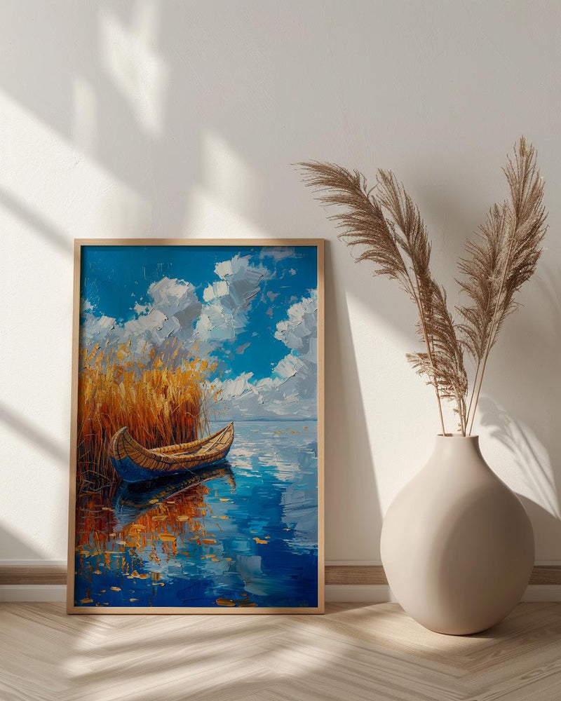 Lake Titicaca Poster, Peru Island Decor - Golden Reed Art