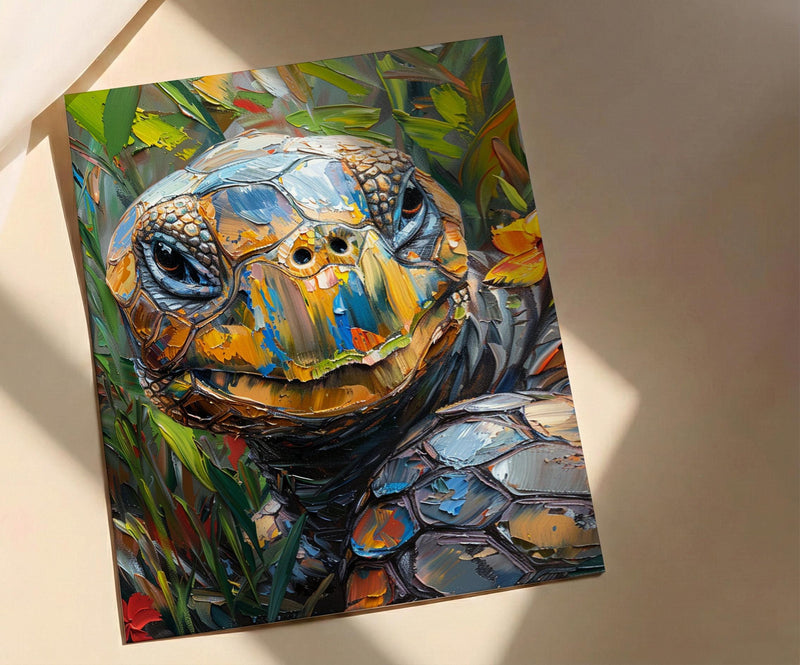 Galapagos Wall Art, Giant Tortoise Decor - Ecuador Nature Print