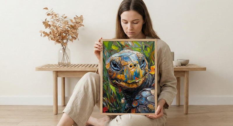 Galapagos Wall Art, Giant Tortoise Decor - Ecuador Nature Print