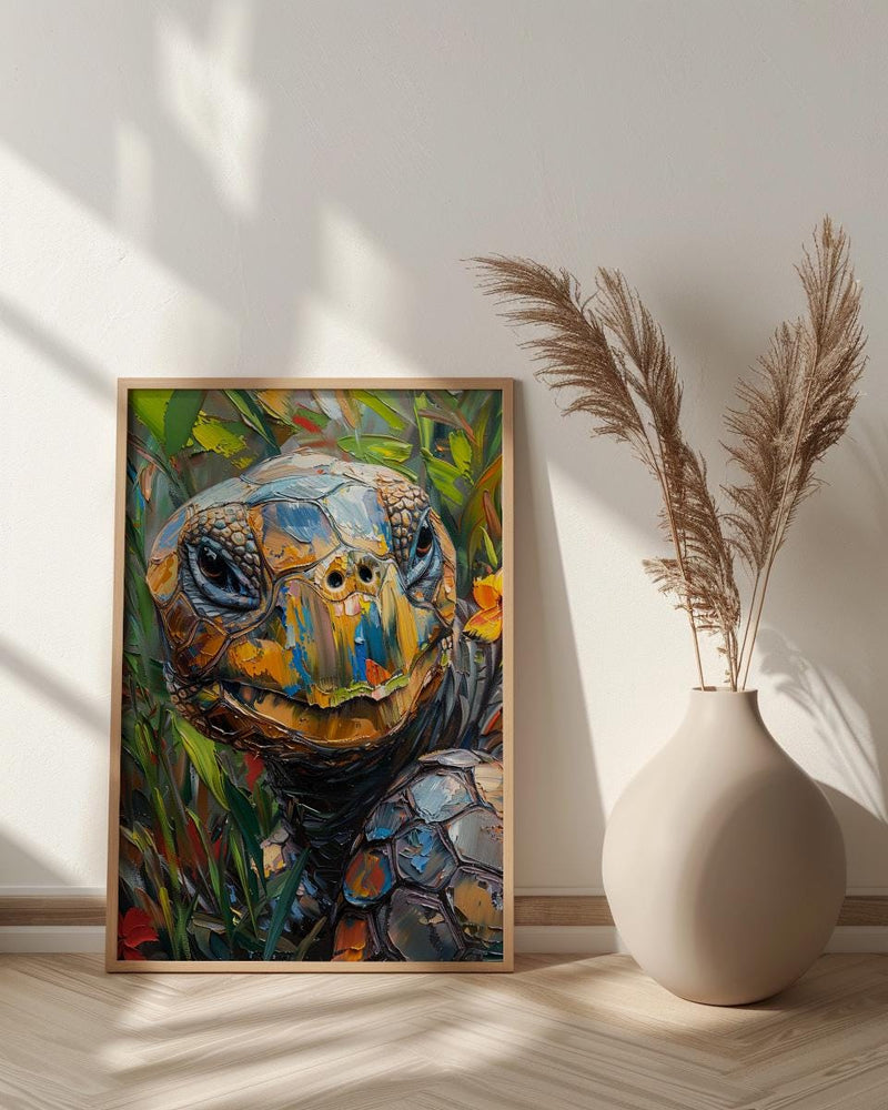 Galapagos Wall Art, Giant Tortoise Decor - Ecuador Nature Print