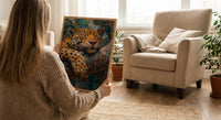 Amazon Jaguar Animal Wall Art, Exotic Jungle Decor - Golden Summer Sunbeam Nature Landscape