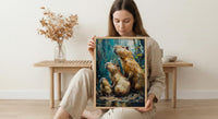 Capybara Art Print, Venezuela Nature Decor - Cute Animal Family