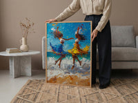 Bahia Brazil Poster, Capoeira Dancer Decor - Summer Beach Art
