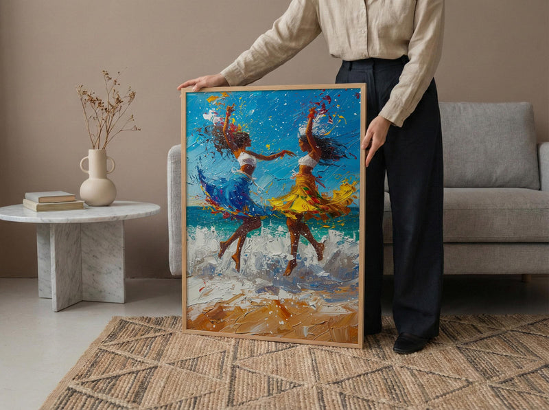 Bahia Brazil Poster, Capoeira Dancer Decor - Summer Beach Art