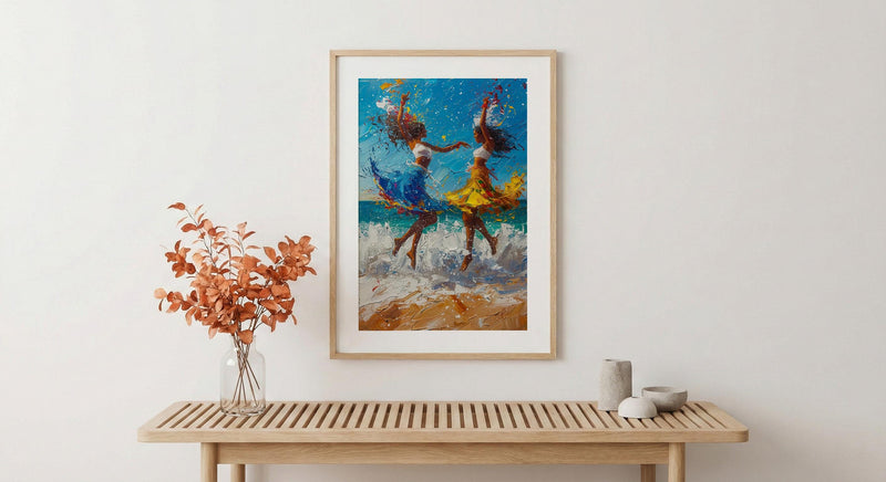 Bahia Brazil Poster, Capoeira Dancer Decor - Summer Beach Art
