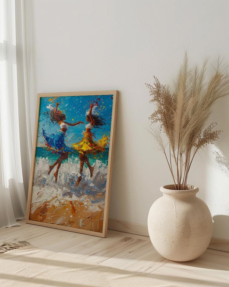Bahia Brazil Poster, Capoeira Dancer Decor - Summer Beach Art
