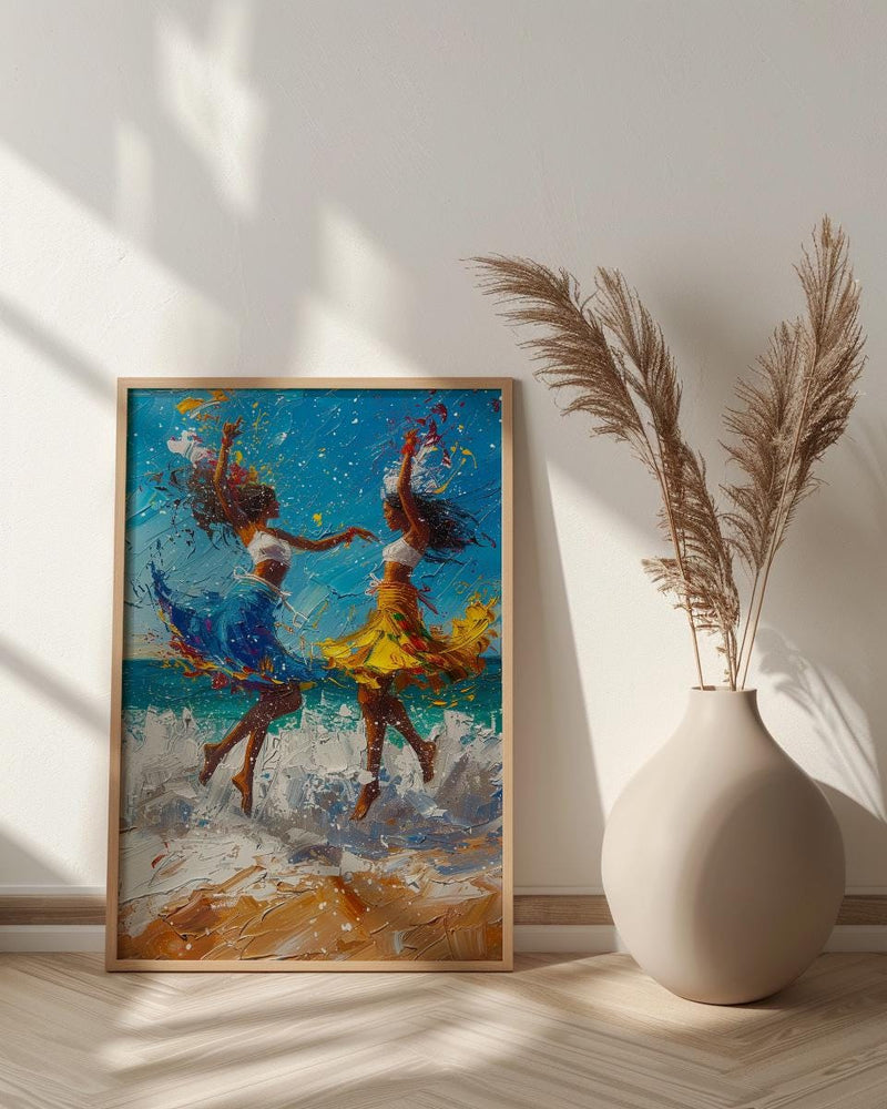 Bahia Brazil Poster, Capoeira Dancer Decor - Summer Beach Art