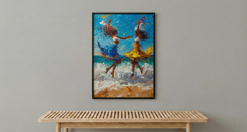 Bahia Brazil Poster, Capoeira Dancer Decor - Summer Beach Art
