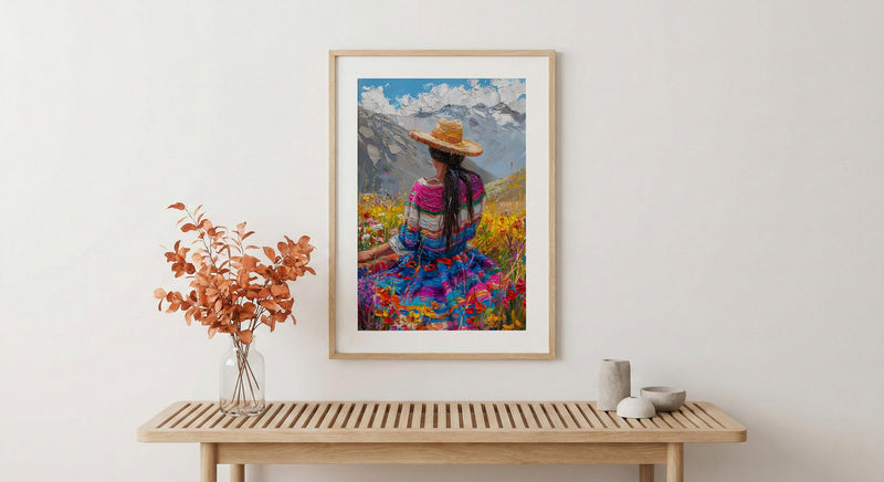 Peru Weaver Wall Art, Andean Textile Decor - Indigenous Culture