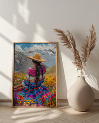 Peru Weaver Wall Art, Andean Textile Decor - Indigenous Culture