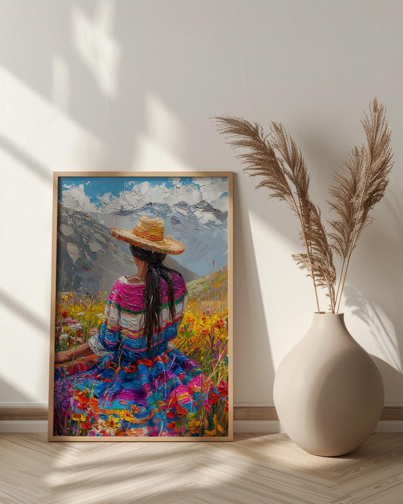 Peru Weaver Wall Art, Andean Textile Decor - Indigenous Culture