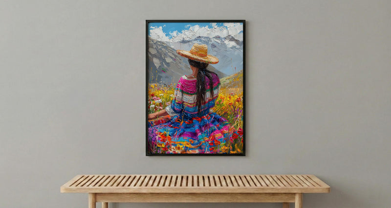 Peru Weaver Wall Art, Andean Textile Decor - Indigenous Culture