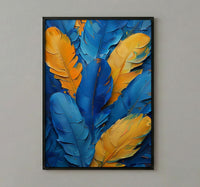 Rio Carnival Poster, Blue Feather Decor - Brazil Festival Print