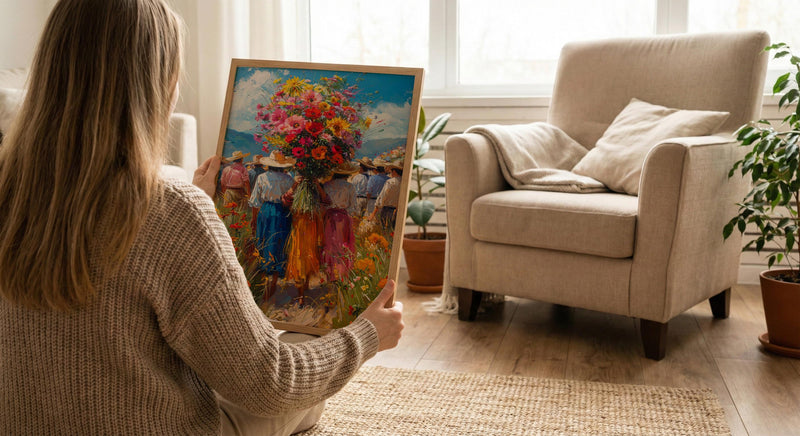 Medellin Flower Art Print, Silletero Parade Decor - Colombia Poster
