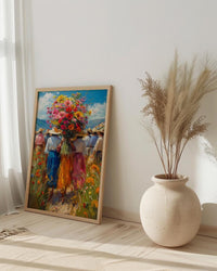 Medellin Flower Art Print, Silletero Parade Decor - Colombia Poster