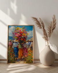 Medellin Flower Art Print, Silletero Parade Decor - Colombia Poster