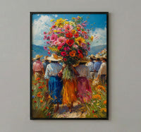 Medellin Flower Art Print, Silletero Parade Decor - Colombia Poster