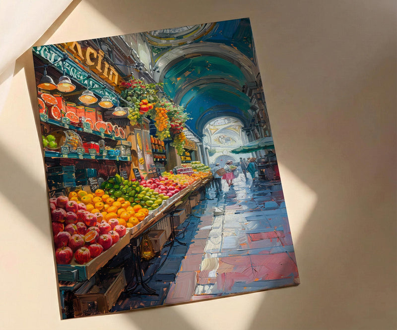 Sao Paulo Market Art, Historic City Decor - Brazil Summer Print