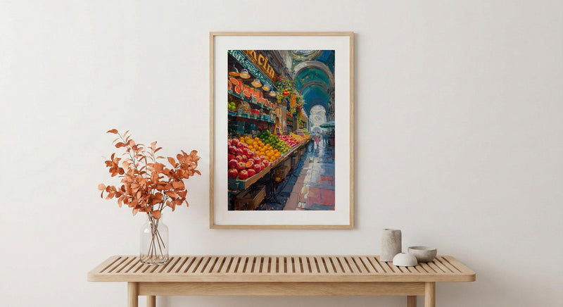 Sao Paulo Market Art, Historic City Decor - Brazil Summer Print
