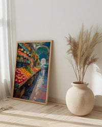 Sao Paulo Market Art, Historic City Decor - Brazil Summer Print