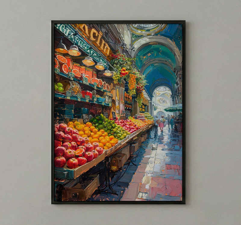 Sao Paulo Market Art, Historic City Decor - Brazil Summer Print