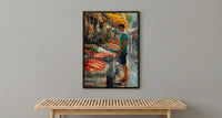 Santiago Market Art Print, Chile Seafood Decor - Vibrant Summer