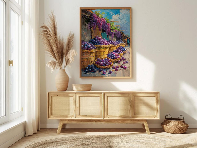Belem Amazon Market Art Print, Woven Basket Wall Decor - Brazil Summer