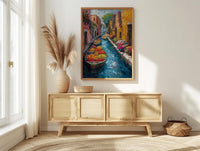 Xochimilco Wall Art, Painted Boat Decor - Mexico Floating Market