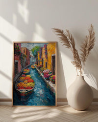 Xochimilco Wall Art, Painted Boat Decor - Mexico Floating Market