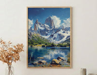 Mount Fitz Roy Print, Patagonia Mountain Decor - Argentina Art