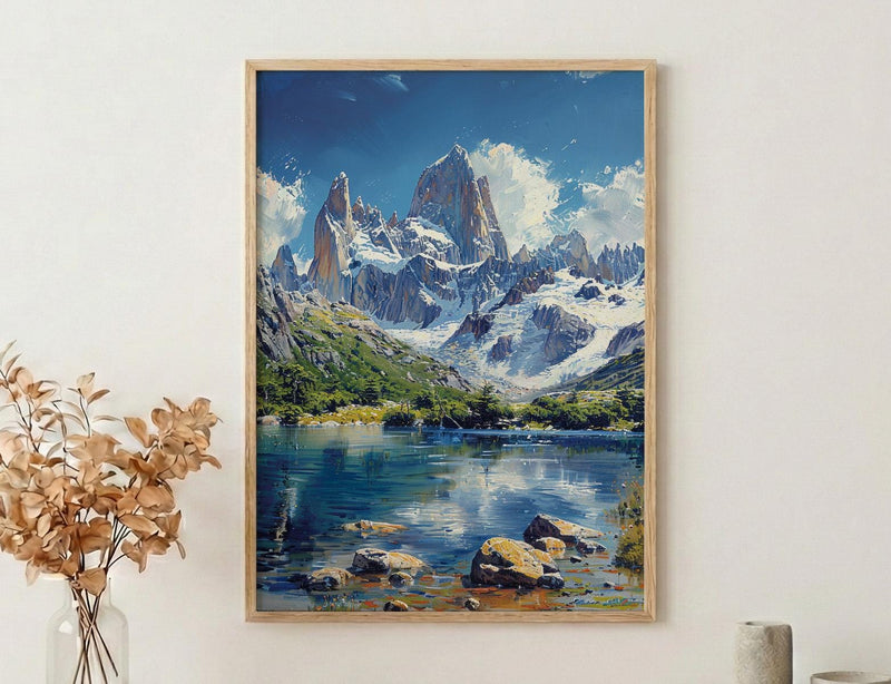 Mount Fitz Roy Print, Patagonia Mountain Decor - Argentina Art