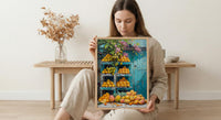Mexico City Market Art Print, Yellow Mango Decor - Tropical Fruit