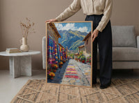 Pisac Market Art Print, Andean Textile Decor - Peru Summer Wall Art