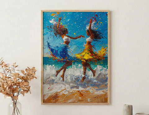 Bahia Brazil Poster, Capoeira Dancer Decor - Summer Beach Art